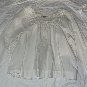 Madewell white peasant top
